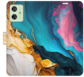 iSaprio Flip pouzdro Colourful Marble pro Motorola Moto G54 5G / G54 5G Power Edition