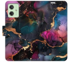 iSaprio Flip pouzdro Dark Marble pro Motorola Moto G54 5G / G54 5G Power Edition