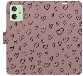 iSaprio Flip pouzdro Heart Dark 02 pro Motorola Moto G54 5G / G54 5G Power Edition