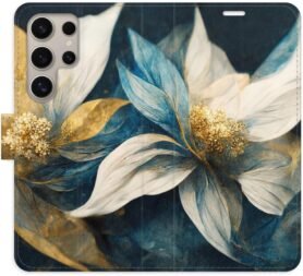 iSaprio flip pouzdro Gold Flowers pro Samsung Galaxy S24 Ultra