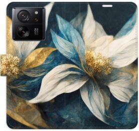 iSaprio flip pouzdro Gold Flowers pro Xiaomi 13T / 13T Pro