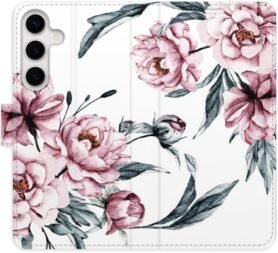 iSaprio flip pouzdro Pink Flowers pro Samsung Galaxy S24+