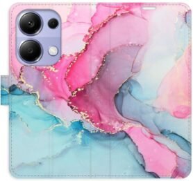 iSaprio flip pouzdro PinkBlue Marble pro Xiaomi Redmi Note 13 Pro