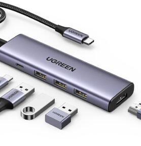 UGREEN 5-in-1 USB-C to HDMI/3*USB 3.0/PD100W