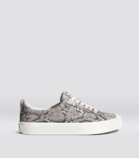 Cariuma OCA Low Snake Skin Print Leather Sneaker - Snake Skin Print / Women 10 / Men 8.5