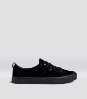 Cariuma OCA Low All Black Suede Sneaker - All Black / Women 9.5 / Men 8