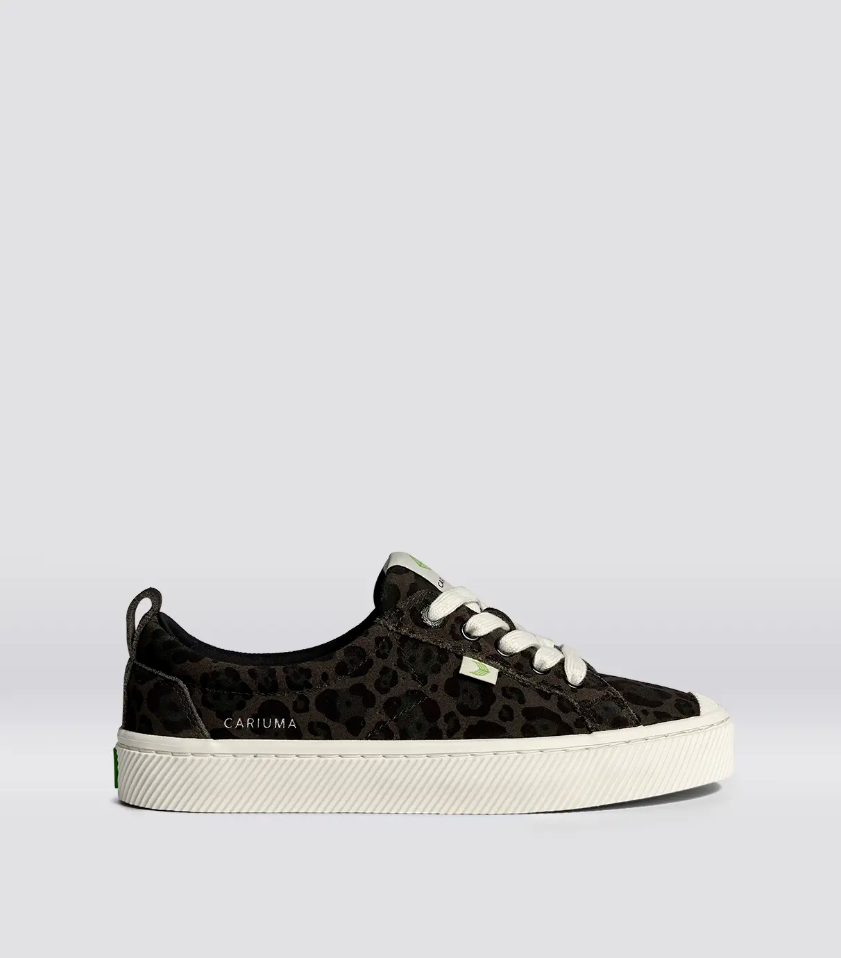 Cariuma OCA Low Black Jaguar Print Suede Sneaker - Black Jaguar Print / Women 7.5 / Men 6