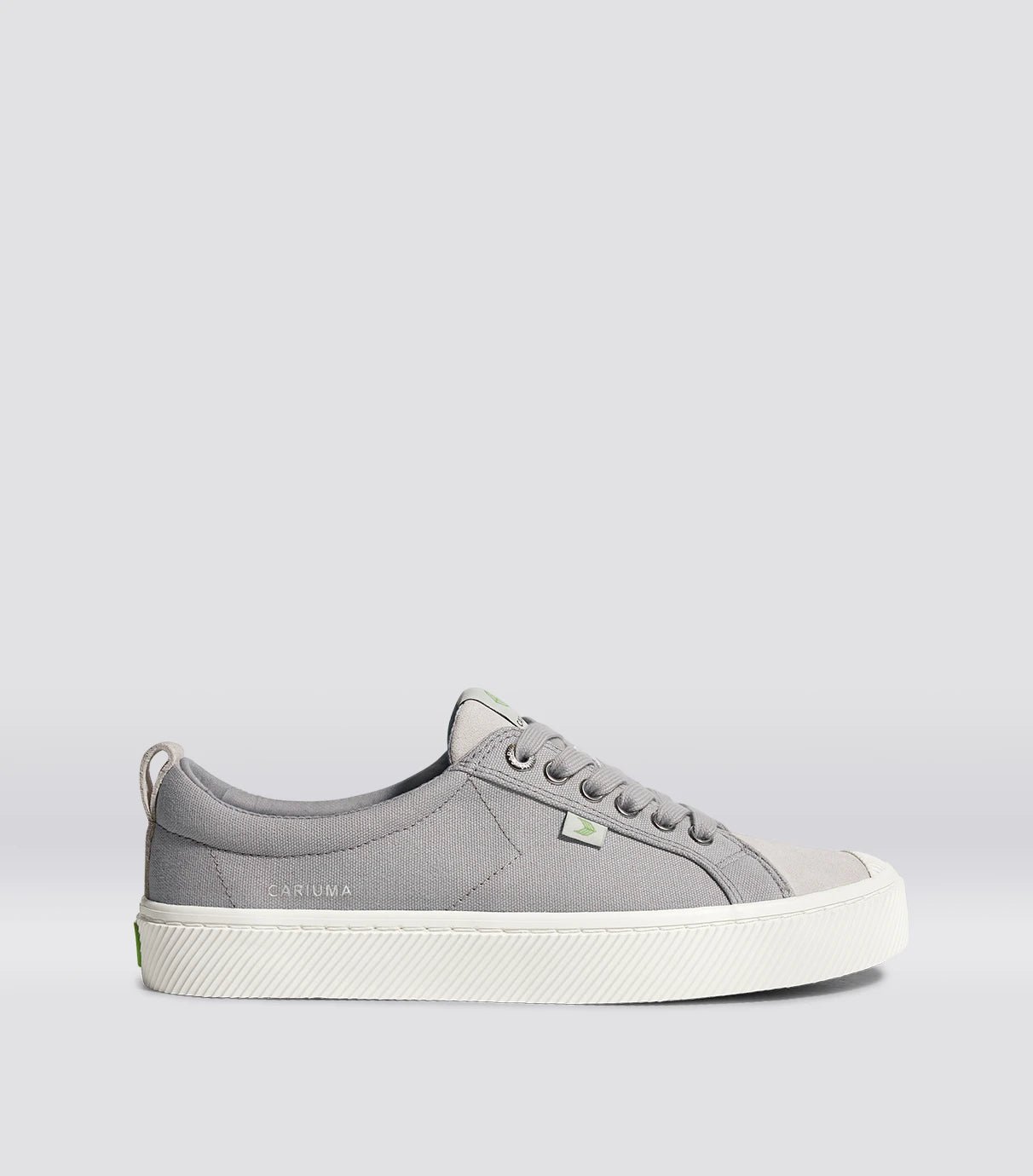 Cariuma OCA Low Light Grey Canvas Vintage White Suede Sneaker - Light Grey/Vintage White / Women 7.5 / Men 6