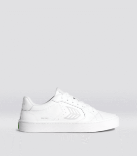 Cariuma SALVAS White Leather Sneaker - White / Women 12 / Men 10.5