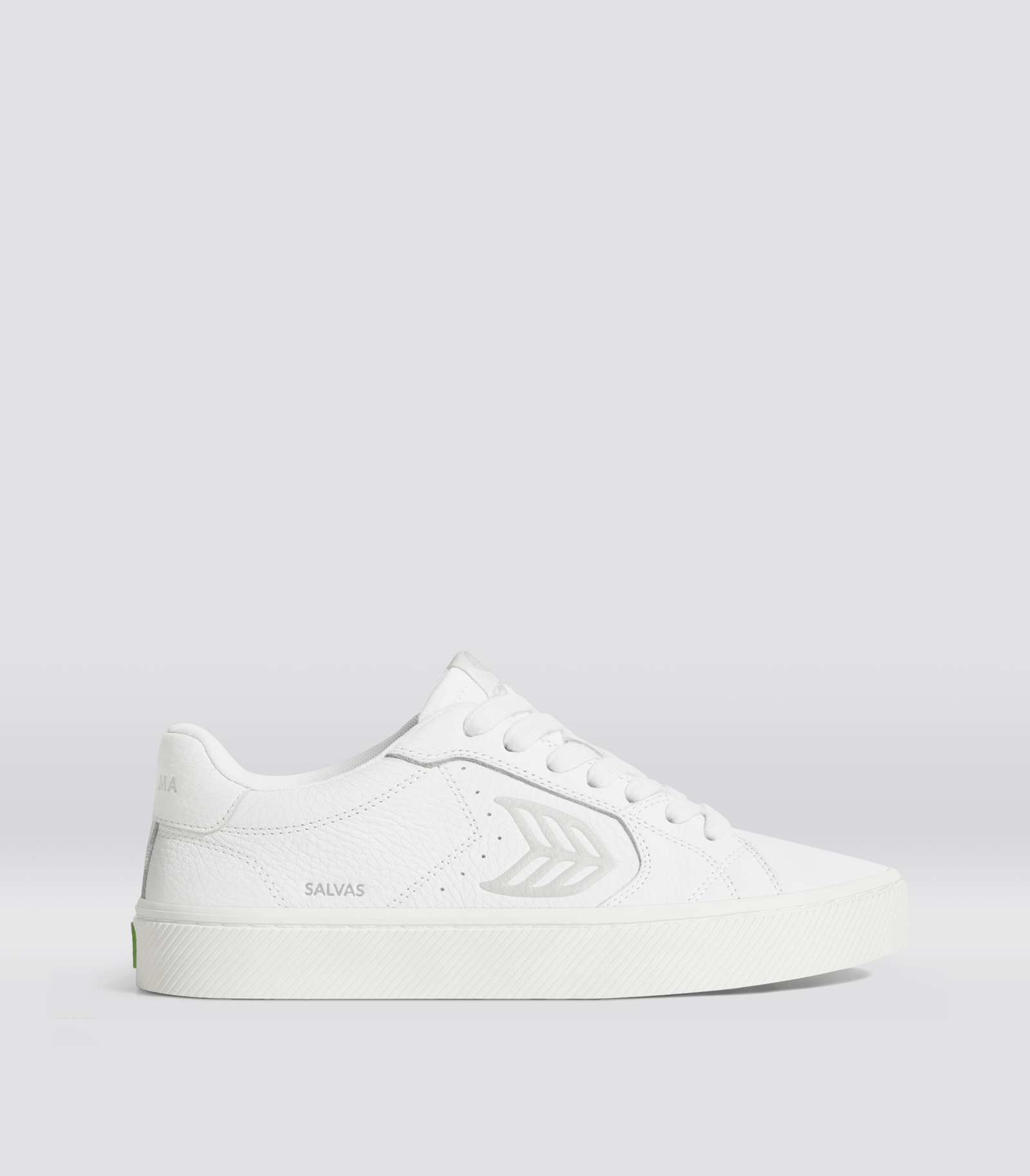 Cariuma SALVAS White Premium Leather Ice Logo Sneaker - White/Ice / Women 9 / Men 7.5