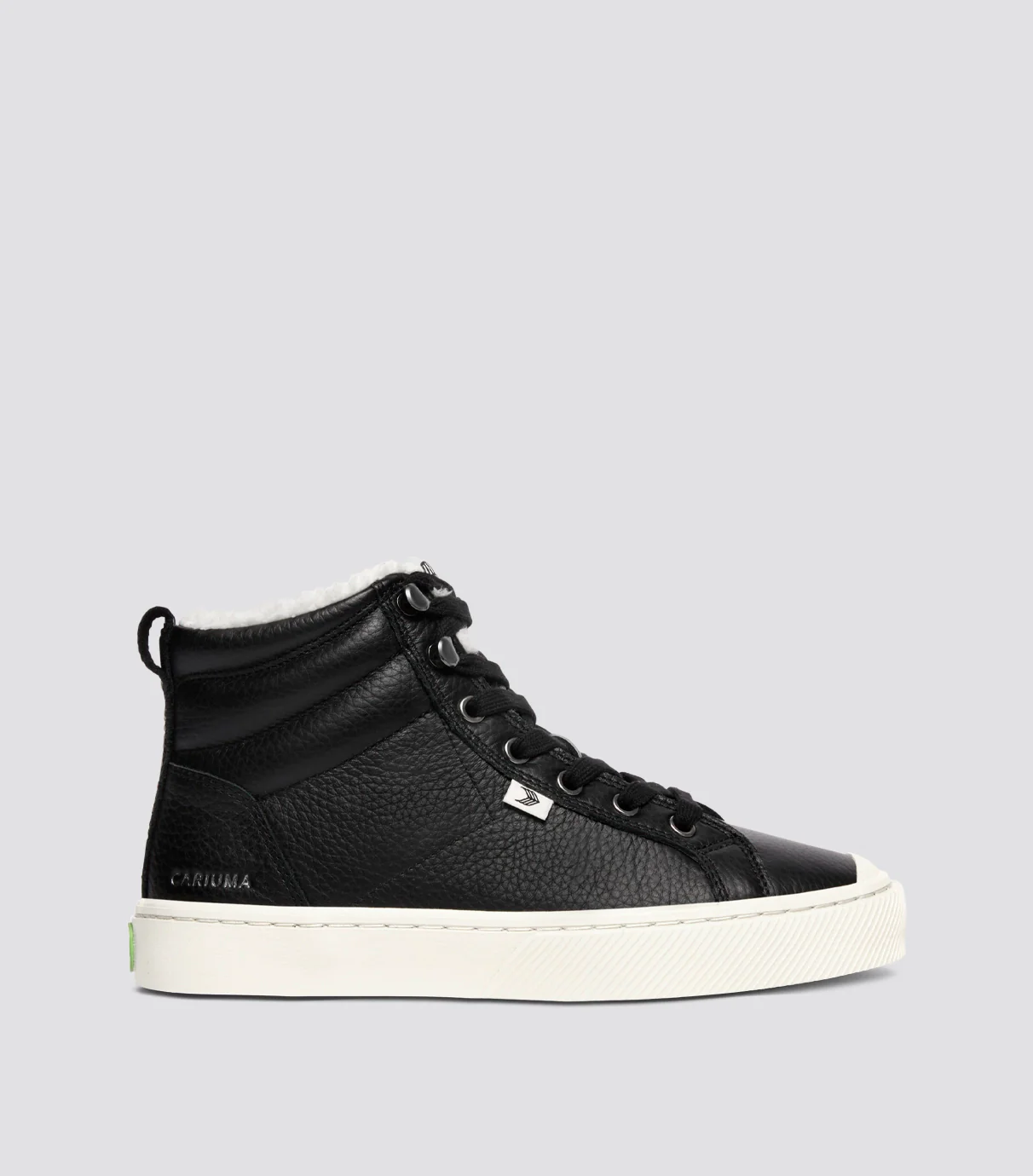 Cariuma OCA Therma High Black Premium Leather Sneaker - Black / Women 10.5 / Men 9