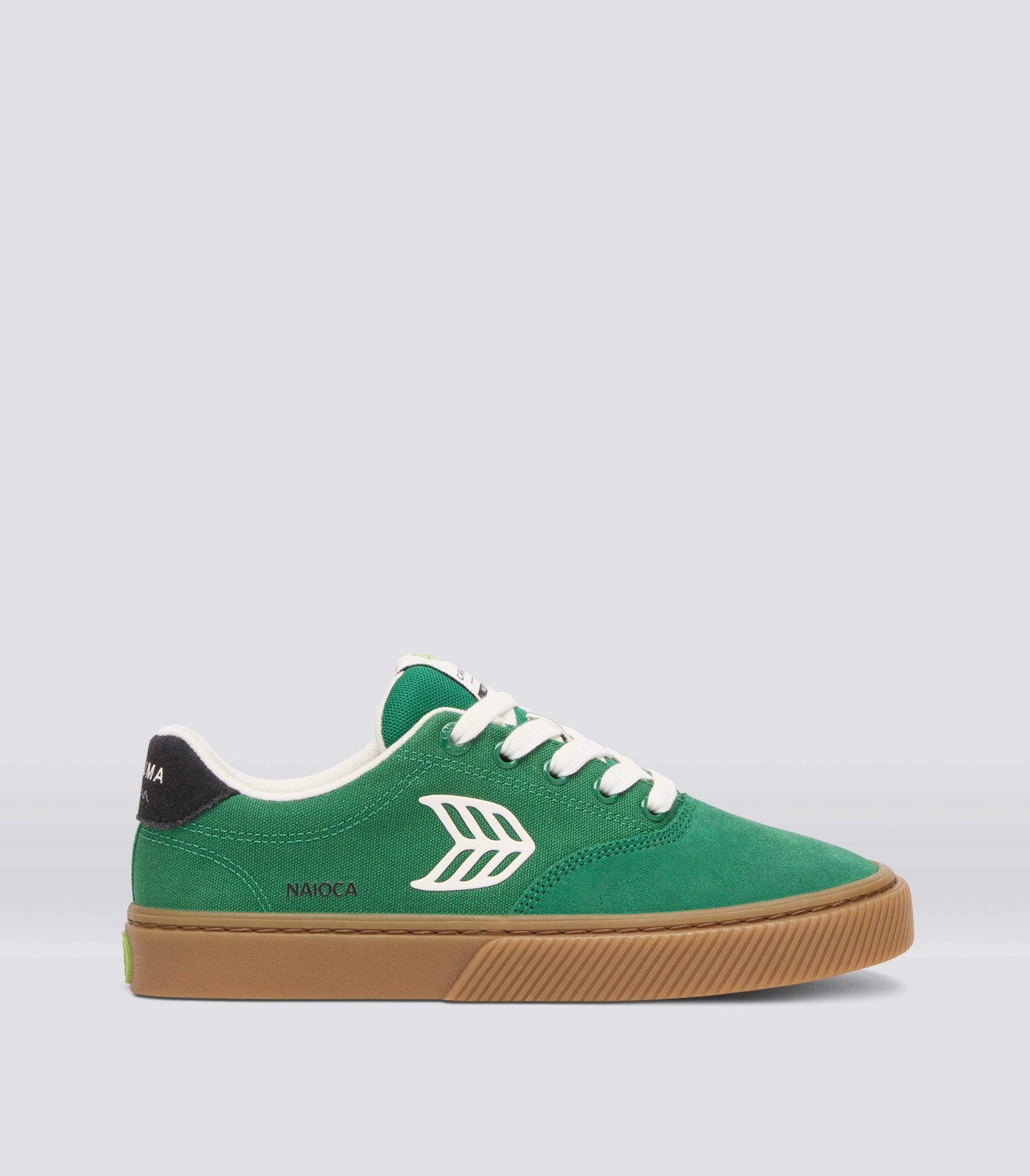 Cariuma NAIOCA Stripe Suede and Canvas Lush Green - Green / Women 7 / Men 5.5