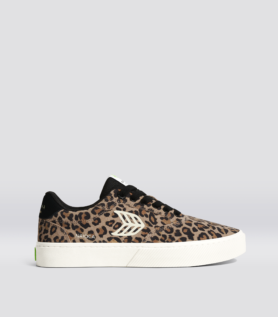 Cariuma NAIOCA Leopard Print Suede Ivory Logo Sneaker - Leopard Print/Ivory / Women 6 / Men 4.5