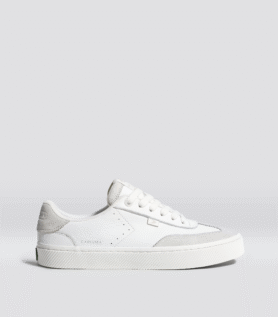 Cariuma TOCA White Premium Leather Smoke White Suede Sneaker - Off-White Smoke / Women 9 / Men 7.5