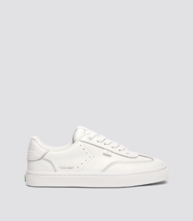 Cariuma TOCA White Diamond Leather Sneaker - White / Women 13.5 / Men 12