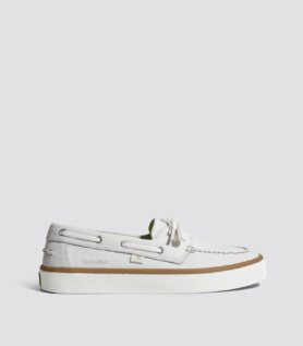 Cariuma Mare Boat Shoe White Premium Leather - White / Women 12 / Men 10.5