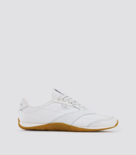 Cariuma SUTAI Nylon and Soft Grain Leather Warm White - White / Women 10 / Men 8.5