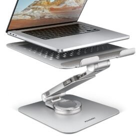 AXAGON STND-LR, hliníkový stojan pro notebooky 10"–17.3" s nastavitelnou výškou, úhlem a 360° rotací