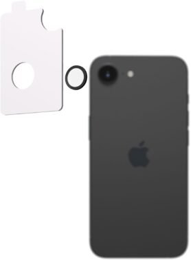 AlzaGuard Elite Lens Protector pro iPhone 16e / 17e černé s instalačním rámečkem
