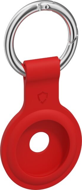AlzaGuard Silicone Keychain pro Airtag červená