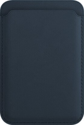 AlzaGuard Genuine Leather Wallet Compatible with Magsafe modrá