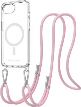 AlzaGuard Luxe Detach Lanyard Case Compatible with MagSafe for iPhone 16e / 17e růžový