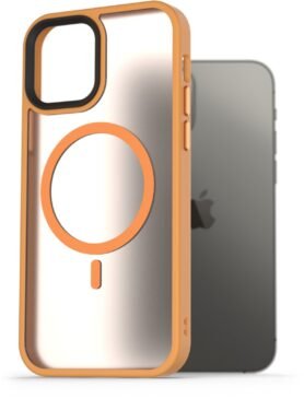 AlzaGuard Matte Case Compatible with MagSafe pro iPhone 12 / 12 Pro žlutý