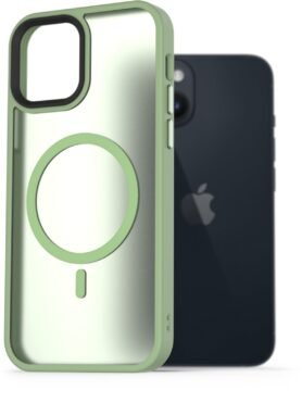 AlzaGuard Matte Case Compatible with MagSafe pro iPhone 14 zelený