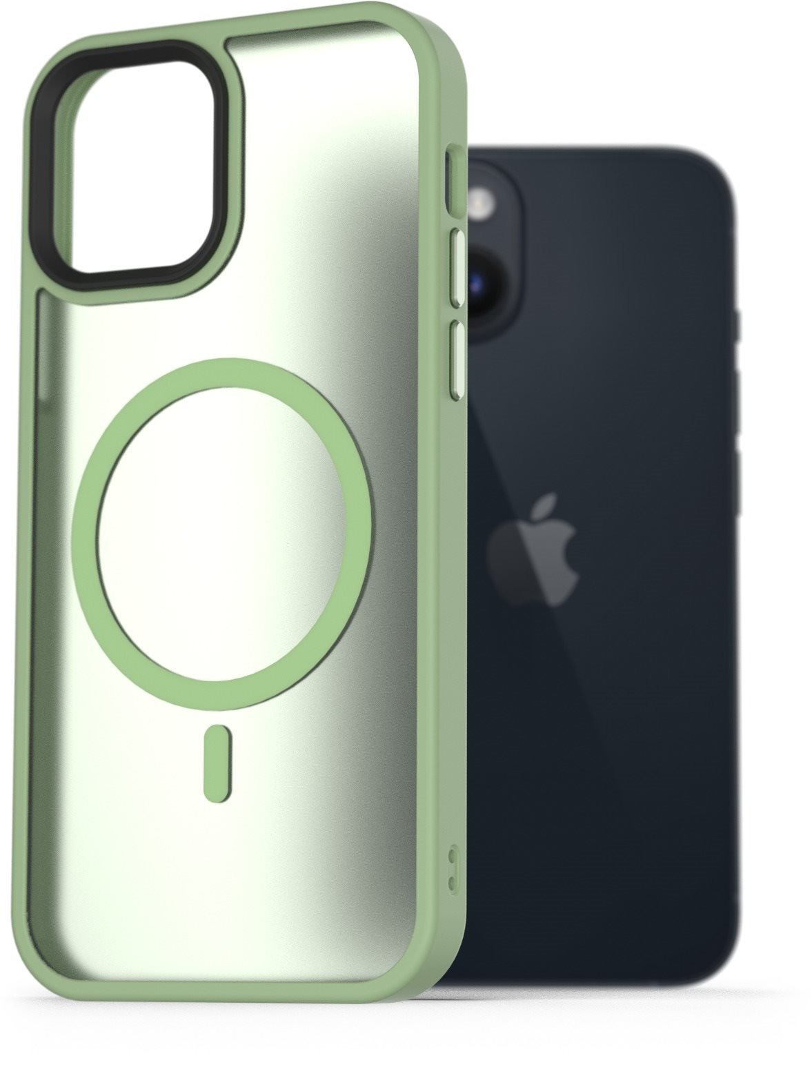 AlzaGuard Matte Case Compatible with MagSafe pro iPhone 14 zelený