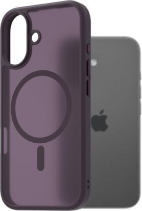 AlzaGuard Matte Case Compatible with Magsafe pro iPhone 17 tmavě fialový