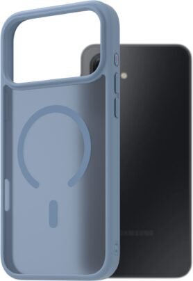 AlzaGuard Matte Case Compatible with MagSafe pro iPhone 17 Pro Max světle modrý