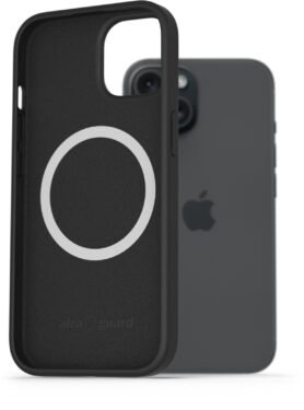 AlzaGuard Silicone Case Compatible with Magsafe pro iPhone 15 černý
