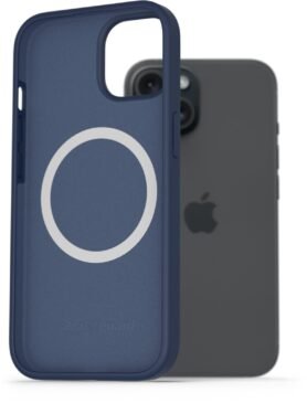 AlzaGuard Silicone Case Compatible with Magsafe pro iPhone 15 modrý