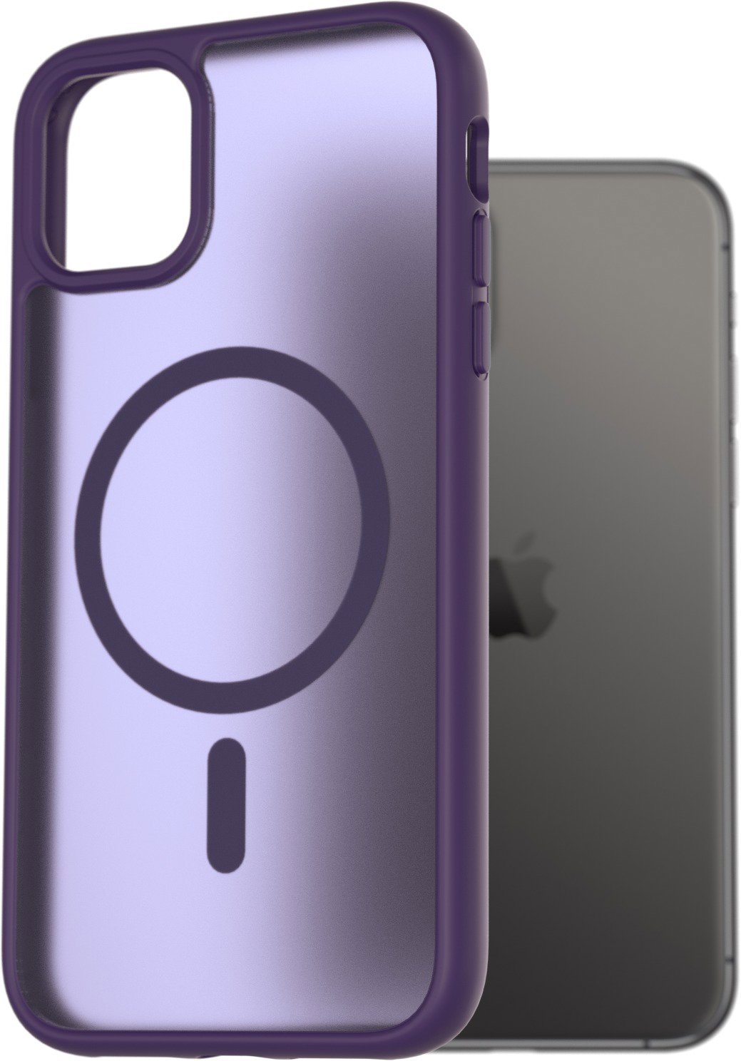 AlzaGuard Matte Case Compatible with Magsafe pro iPhone 11 tmavě fialový