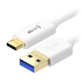 AlzaPower Core USB-A to USB-C 3.2 Gen 1 5Gbp 1m bílý