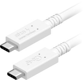AlzaPower Core USB-C to USB-C USB4 100W 1m bílý