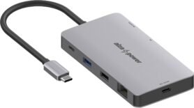 AlzaPower Metal USB-C Dock Station 9v1 Dual Screen 8K vesmírně šedý