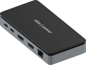 AlzaPower Metal Mini USB-C Dock Station 8v1 Dual Screen vesmírně šedý