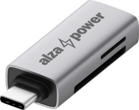 AlzaPower USB-C 3.2 Gen 1 Metal Memory Card Reader vesmírně šedá