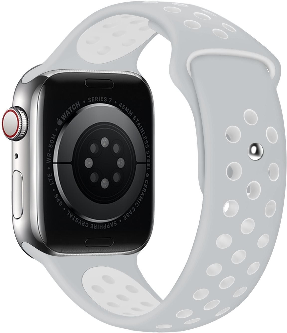 Eternico Sporty pro Apple Watch 38mm / 40mm / 41mm / 42mm Cloud White and Gray