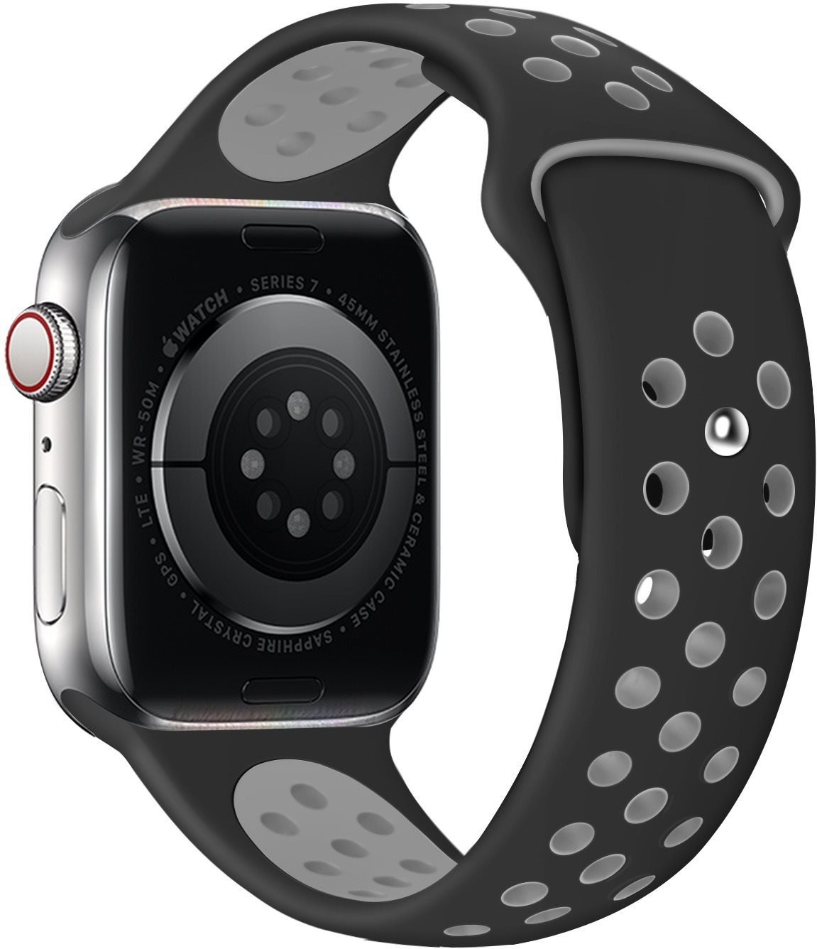 Eternico Sporty pro Apple Watch 44mm / 45mm / 46mm / Ultra 49mm Elephant Gray and Black