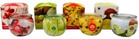 ARÔME Set svíček  ve skle a flower boxu 4 × 90 g, mix ovocných vůní