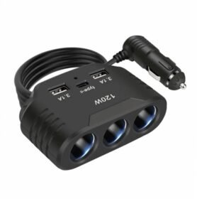 PREXIM Roztrojka s kabelem + usb-c- 3,1A 120W 12/24V