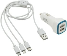 Compass Nabíječka telefonu USB 3in1 (micro USB, iPhone, USB C)