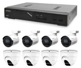 AVTECH kamerový set 1x NVR AVH1109, 4x 2MPX IP Bullet DGM2103SV, 4x 2MPX IP Dome DGM2203SVSE
