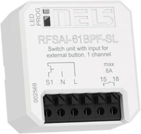 iNELS Spínací prvek se vstupy pro externí tlačítka – (BOX-SL) RFSAI-61BPF-SL