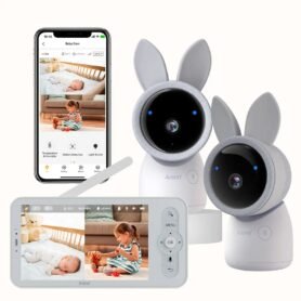 ARENTI 3MP/2K Wi-Fi Video Baby Monitor Kit with dual cameras and LCD Screen