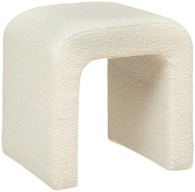 Atmosphera Židle SEVI ve tvaru oboluku, bouclé, výška 43 cm, béžová