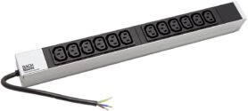 Bachmann 19'' napájecí panel 1U, 12 × zásuvka C13, černá, 0,2 m bez koncovky (333.830)
