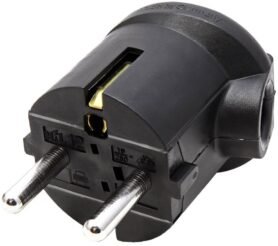 Bachmann Konektor síťový 250 V / 16 A, samec, CEE 7 / 7, lomený, na kabel, černý (911.175)